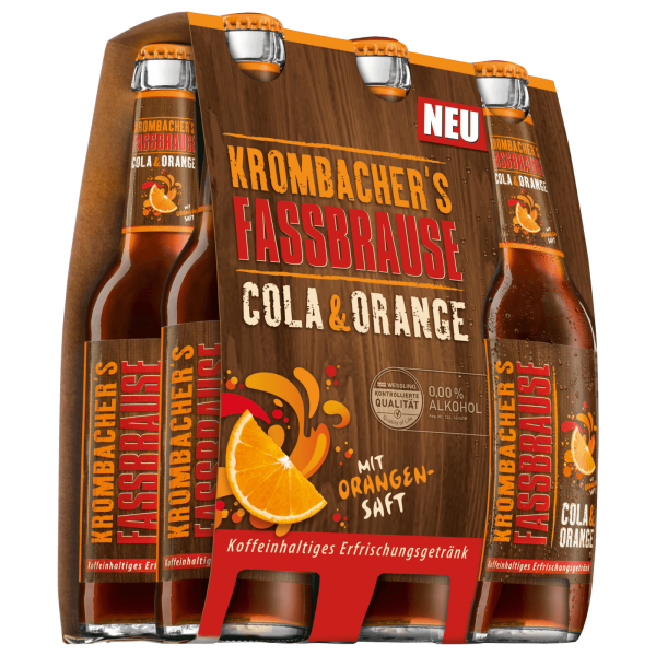 Krombacher Fassb. Cola Orange 6x0,33 l (Mehrweg)
