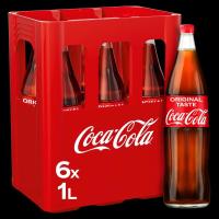 Coca Cola 6x1 l Glas (Mehrweg)